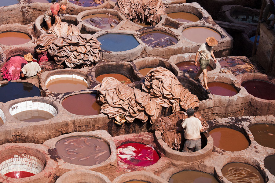  The tanneries of Fez   Morocco